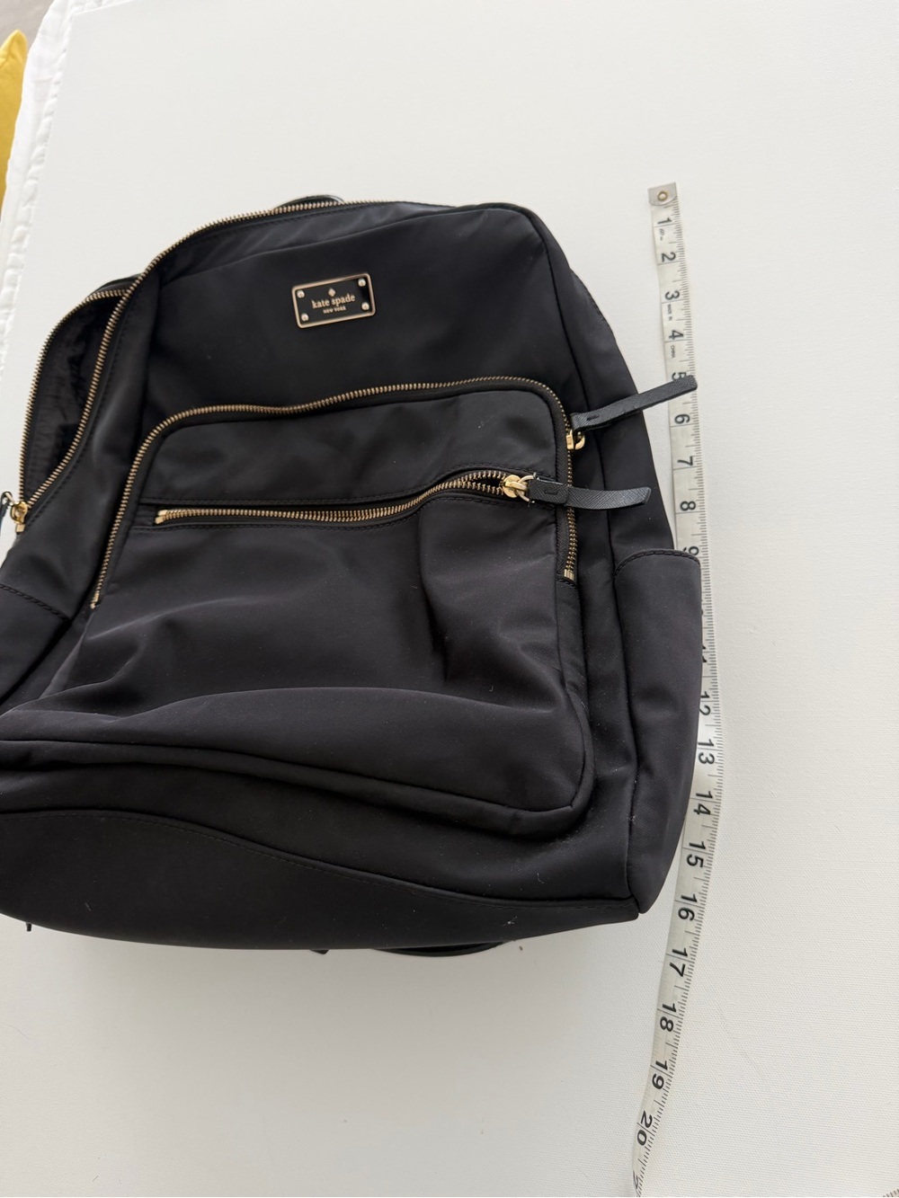 kate spade Black Nylon Backpack with Gold Accents - Picture 7 of 8
